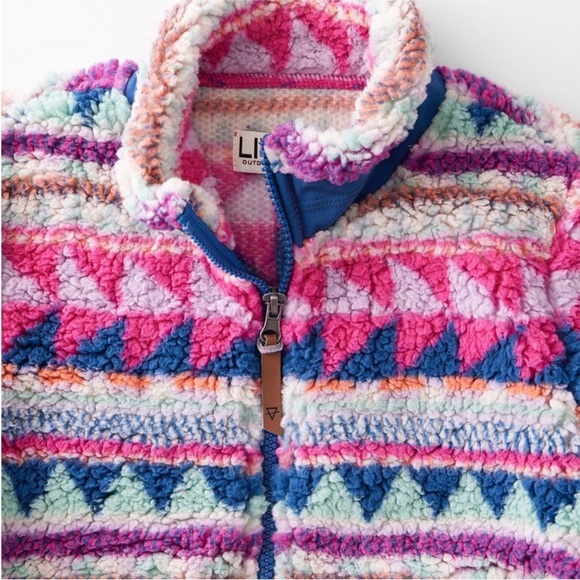 Colorful Geometric Kids Fleece Jacket - Picture 3 of 10